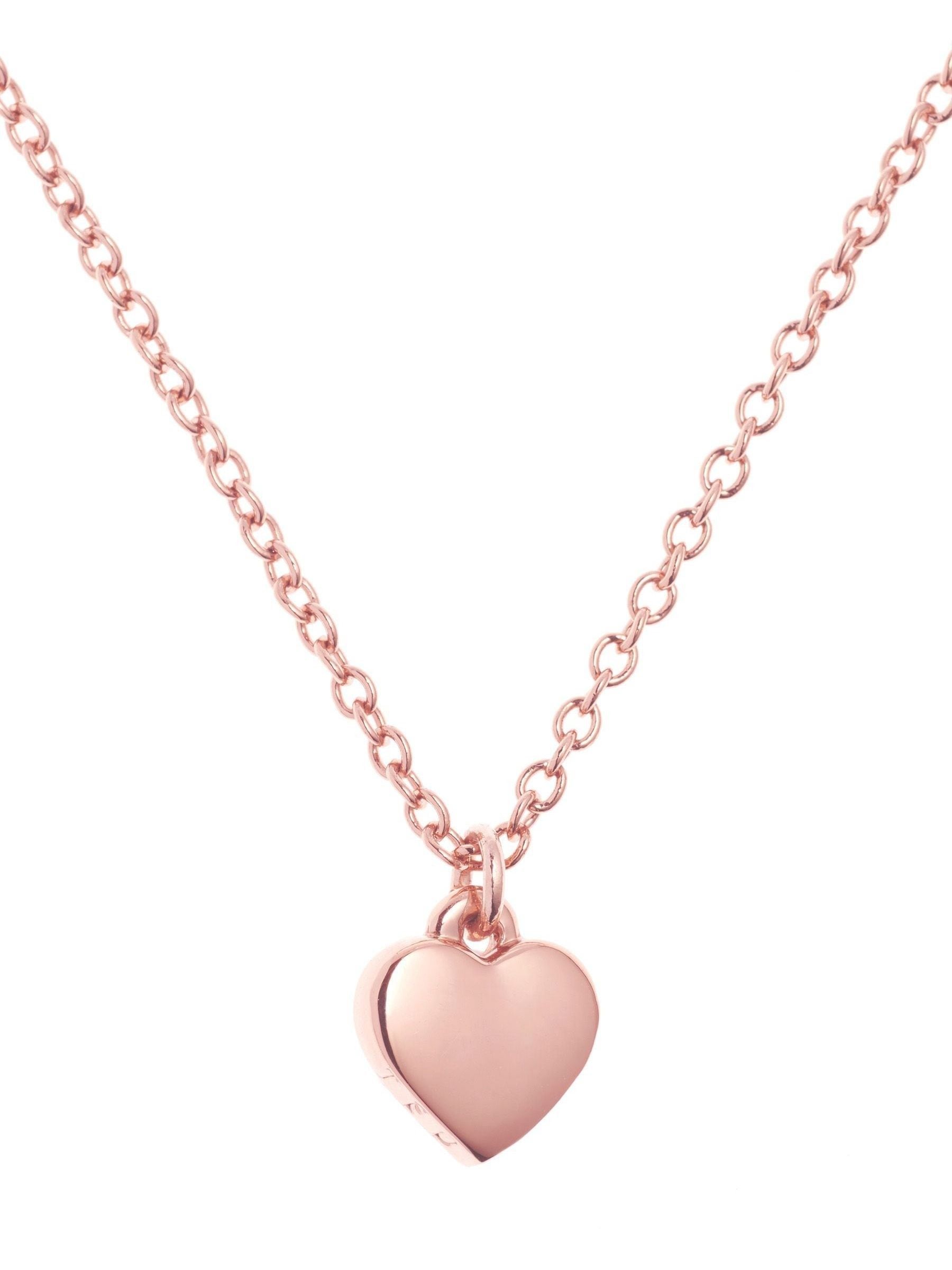 Ted Baker Heart Pendant Necklace Rose Gold Tone 42-47cm (British brand)