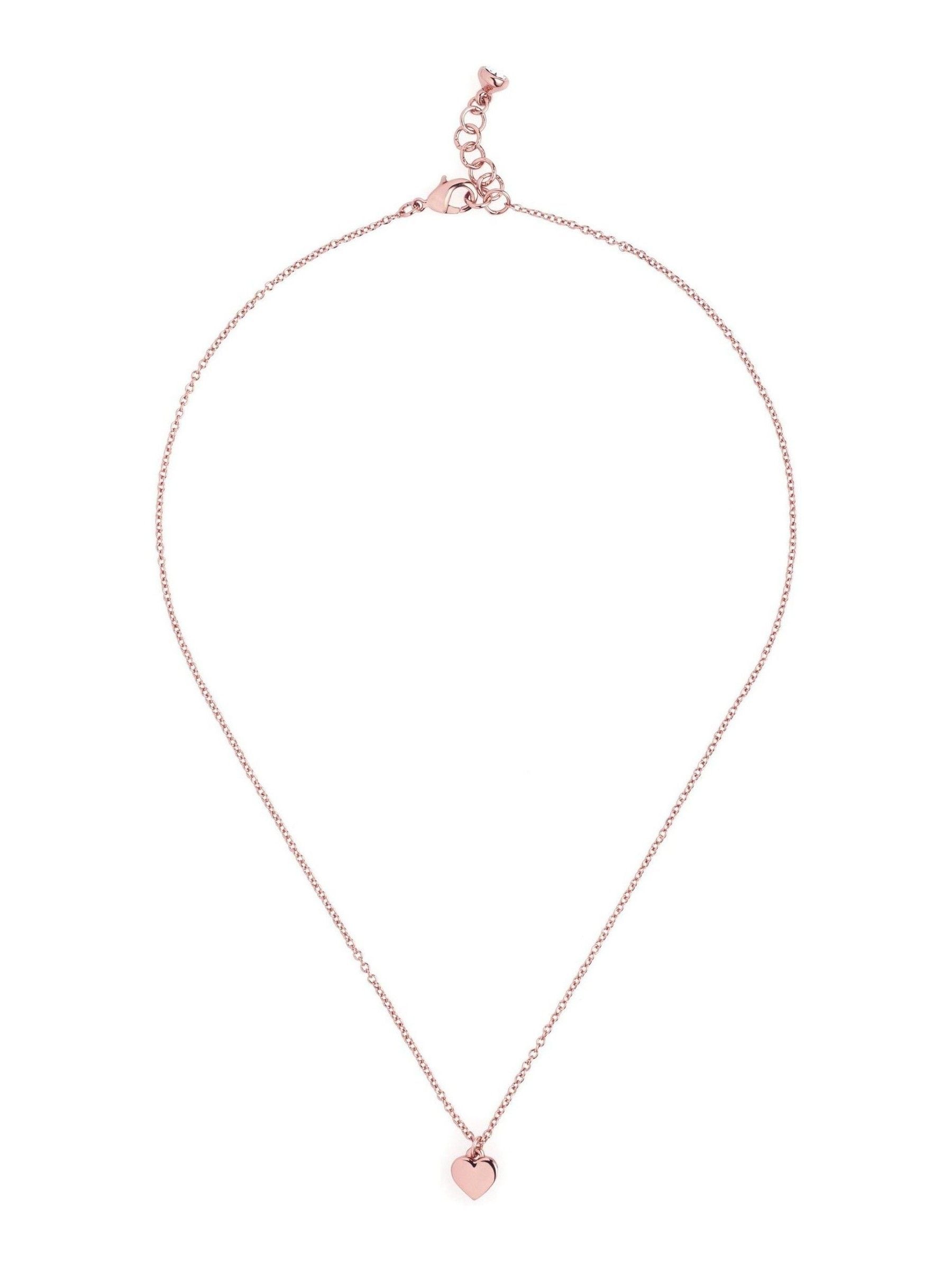 Ted Baker Heart Pendant Necklace Rose Gold Tone 42-47cm (British brand)