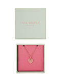 Ted Baker Heart Pendant Necklace Rose Gold Tone 42-47cm (British brand)