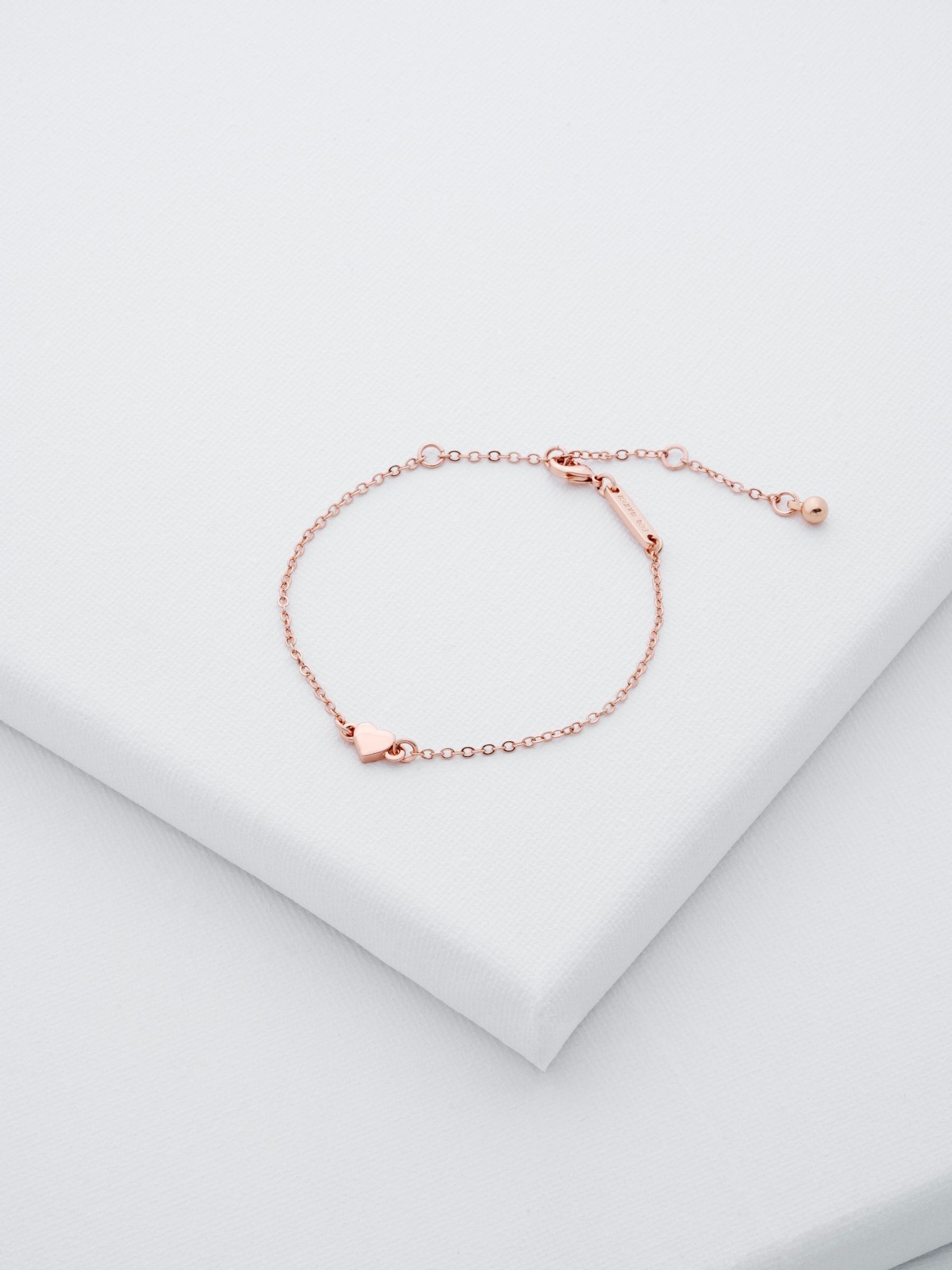 Ted Baker Rose Gold Heart Bracelet Adjustable (British brand)