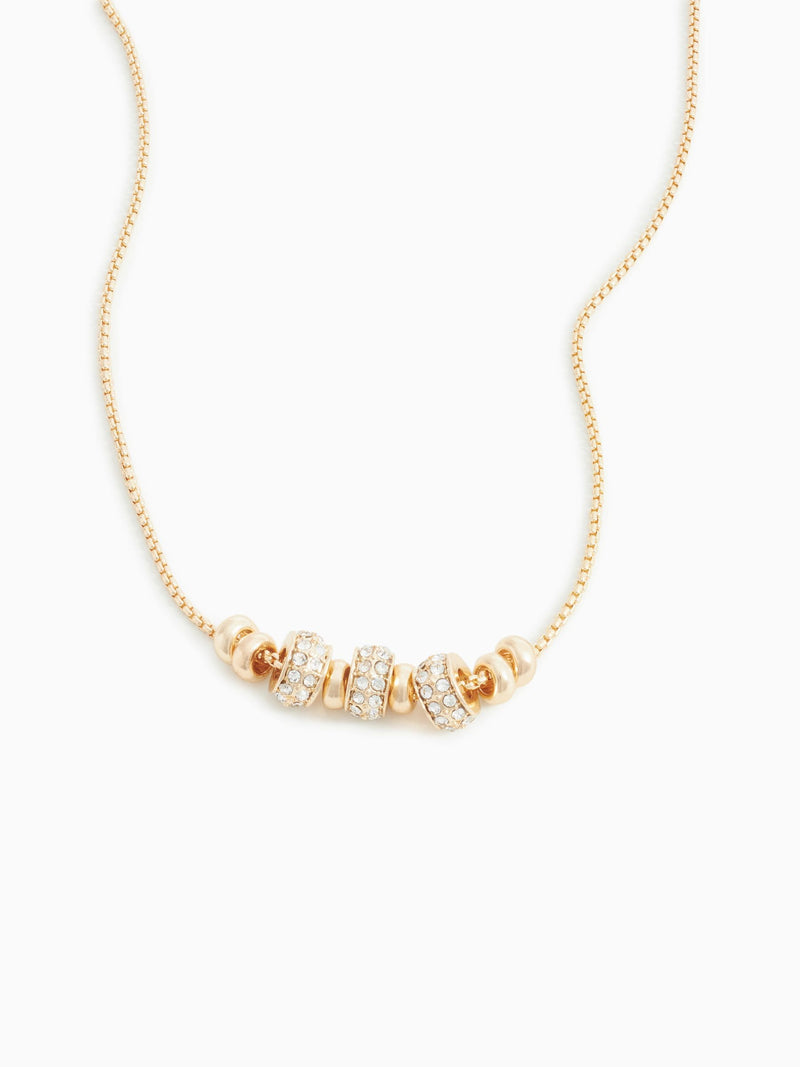 Gold Tone Popcorn Necklace multi-row long style, UK version