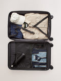 Black medium suitcase with ABS hard shell and TSA lock - British product
