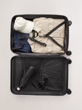 Black medium suitcase with ABS hard shell and TSA lock - British product