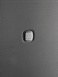 Black medium suitcase with ABS hard shell and TSA lock - British product
