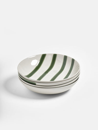 Next Jasper Conran London Grønn Abstrakt Sett med 4 Pastaskåler - Kjøp online på McGrocer