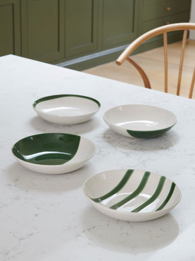 Next Jasper Conran London Grønn Abstrakt Sett med 4 Pastaskåler - Kjøp online på McGrocer