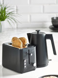 Black sleek 2 slice toaster - British product
