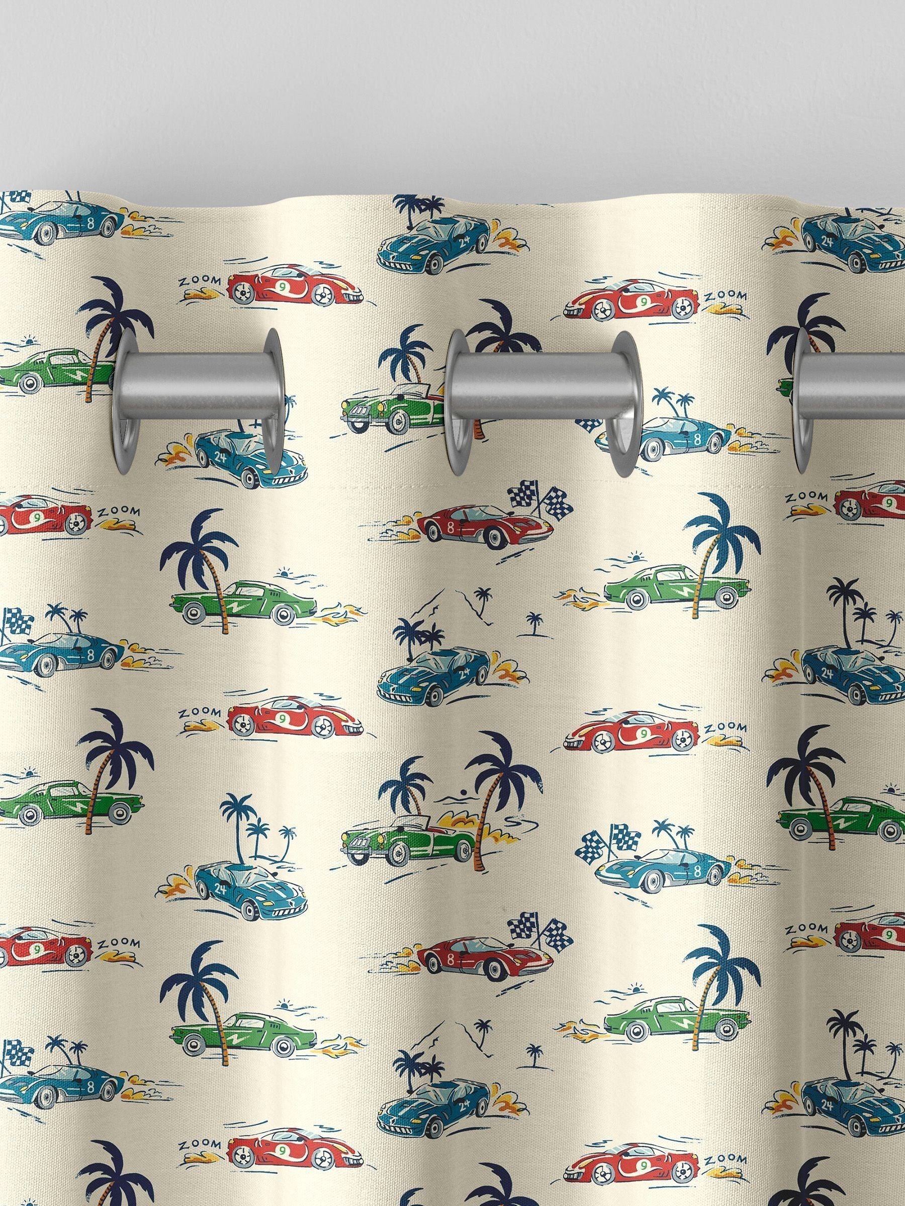 ستائر Cath Kidston fast cars المصنوعة حسب الطلب، مستوردة من المملكة المتحدة