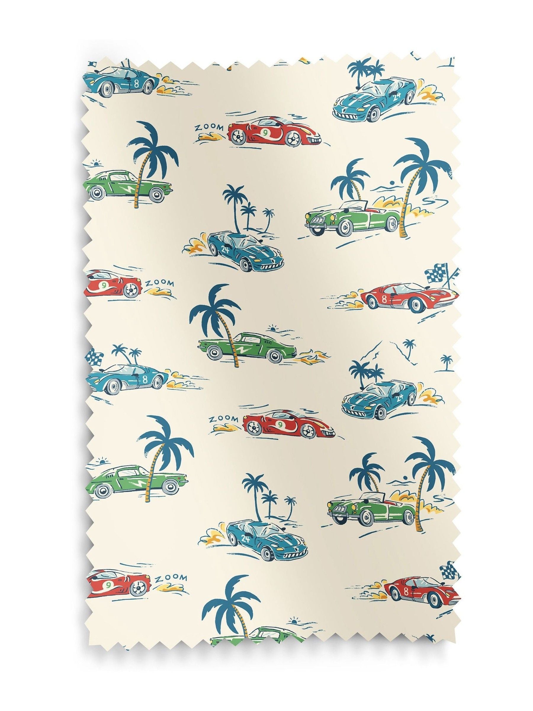ستائر Cath Kidston fast cars المصنوعة حسب الطلب، مستوردة من المملكة المتحدة