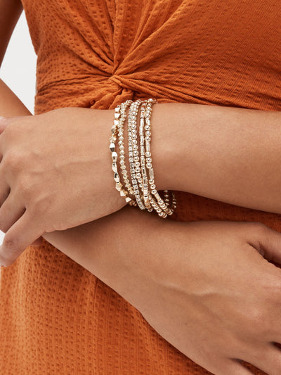 Next Silver Tone Sparkle Stretch Bracelets Fashion Jewellery Pack- Buy online at McGrocer