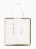 Gold tone freshwater pearl delicate earrings, UK version