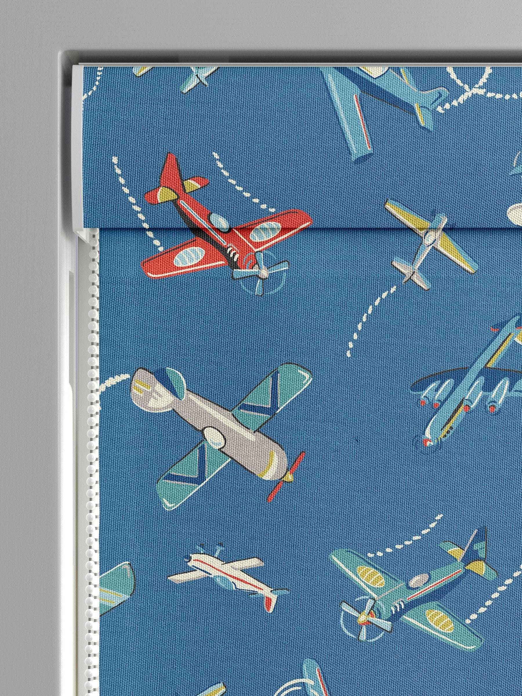 Cath Kidston Kinderflugzeug-Römischer Vorhang nach Maß (britische Marke)