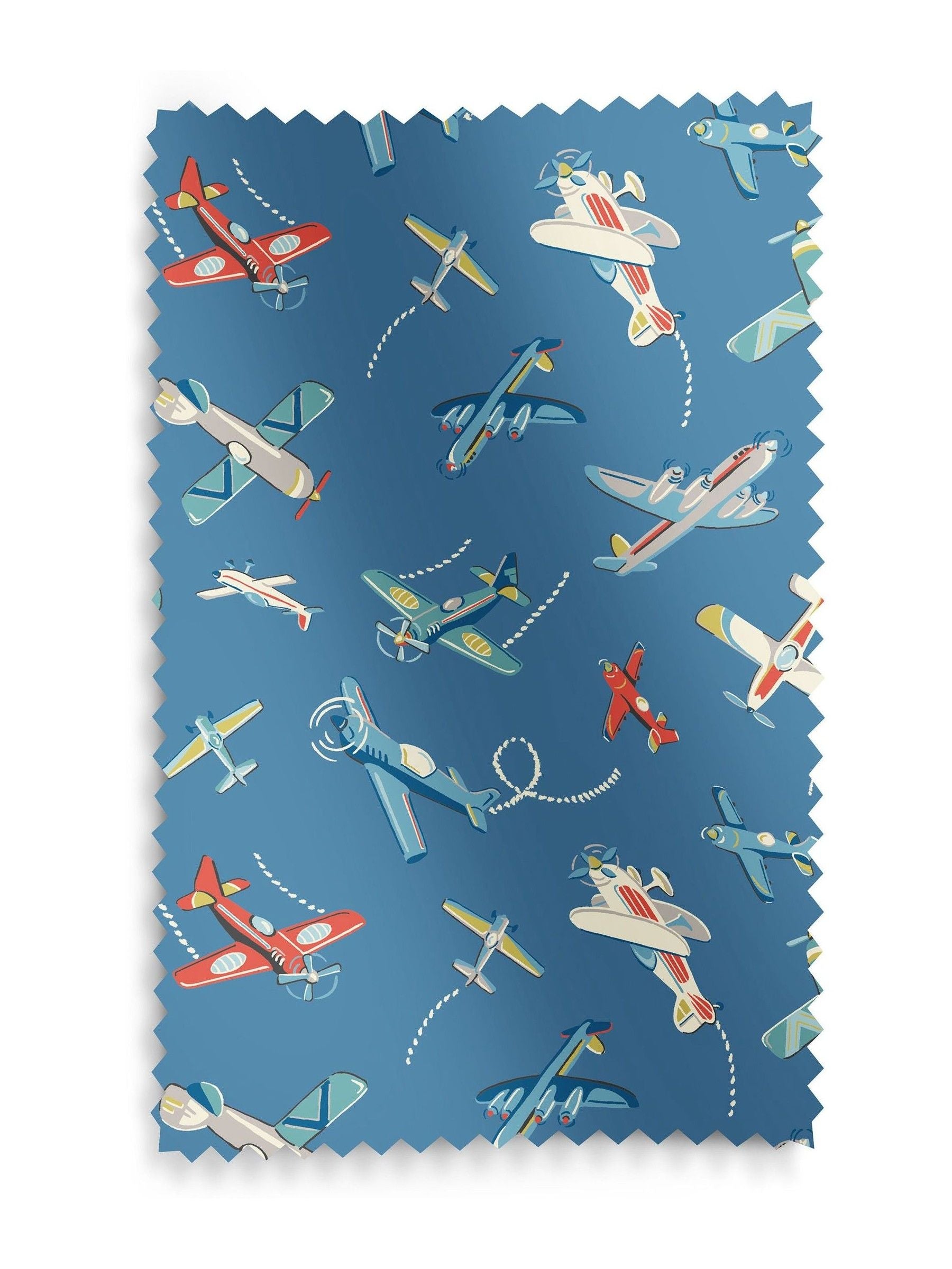 Cath Kidston Kinderflugzeug-Römischer Vorhang nach Maß (britische Marke)