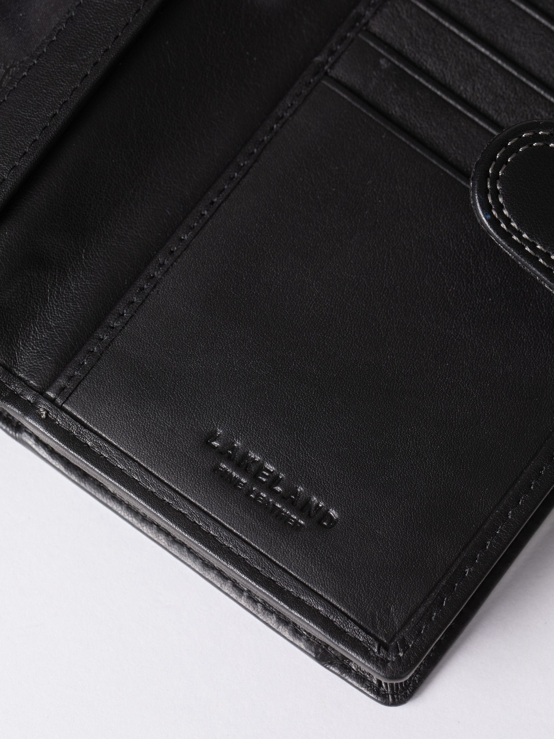 Lakeland Leather schwarze mittlere Portemonnaie, UK-Version
