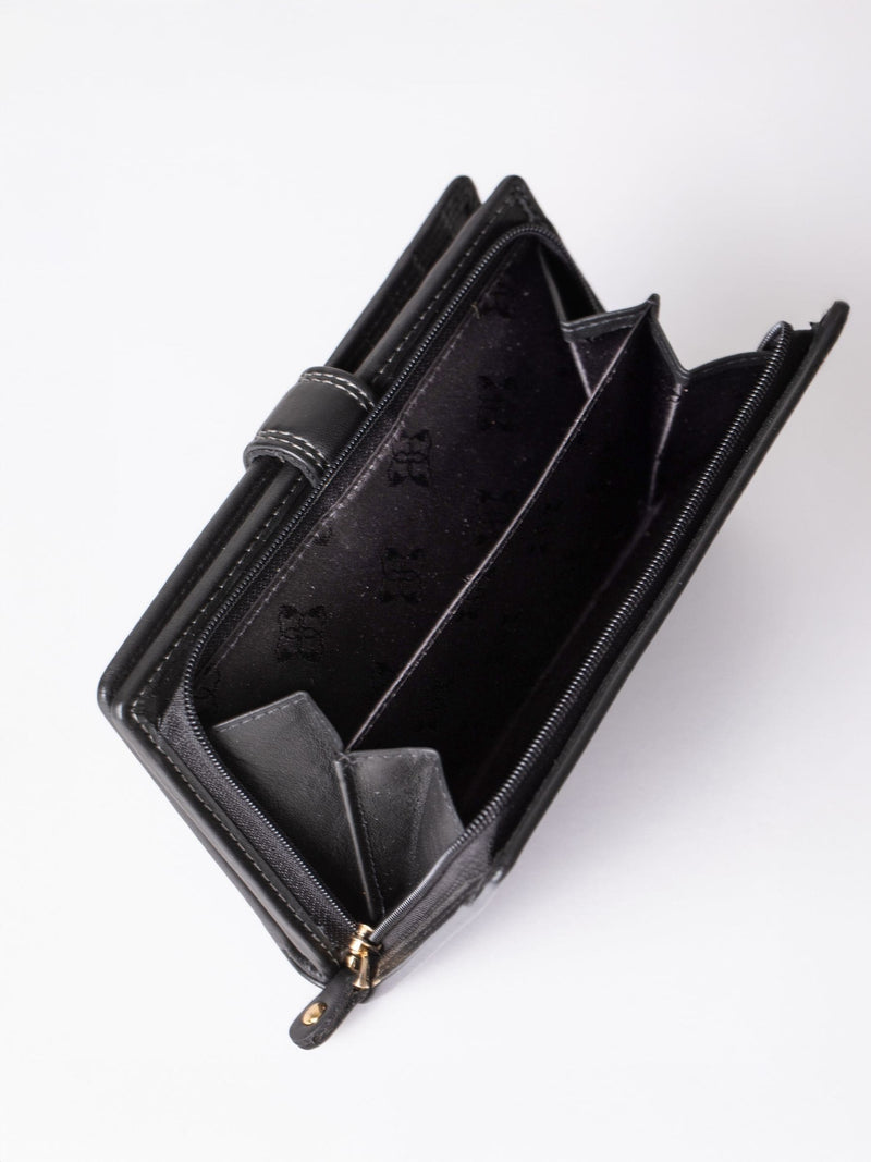 Lakeland Leather schwarze mittlere Portemonnaie, UK-Version