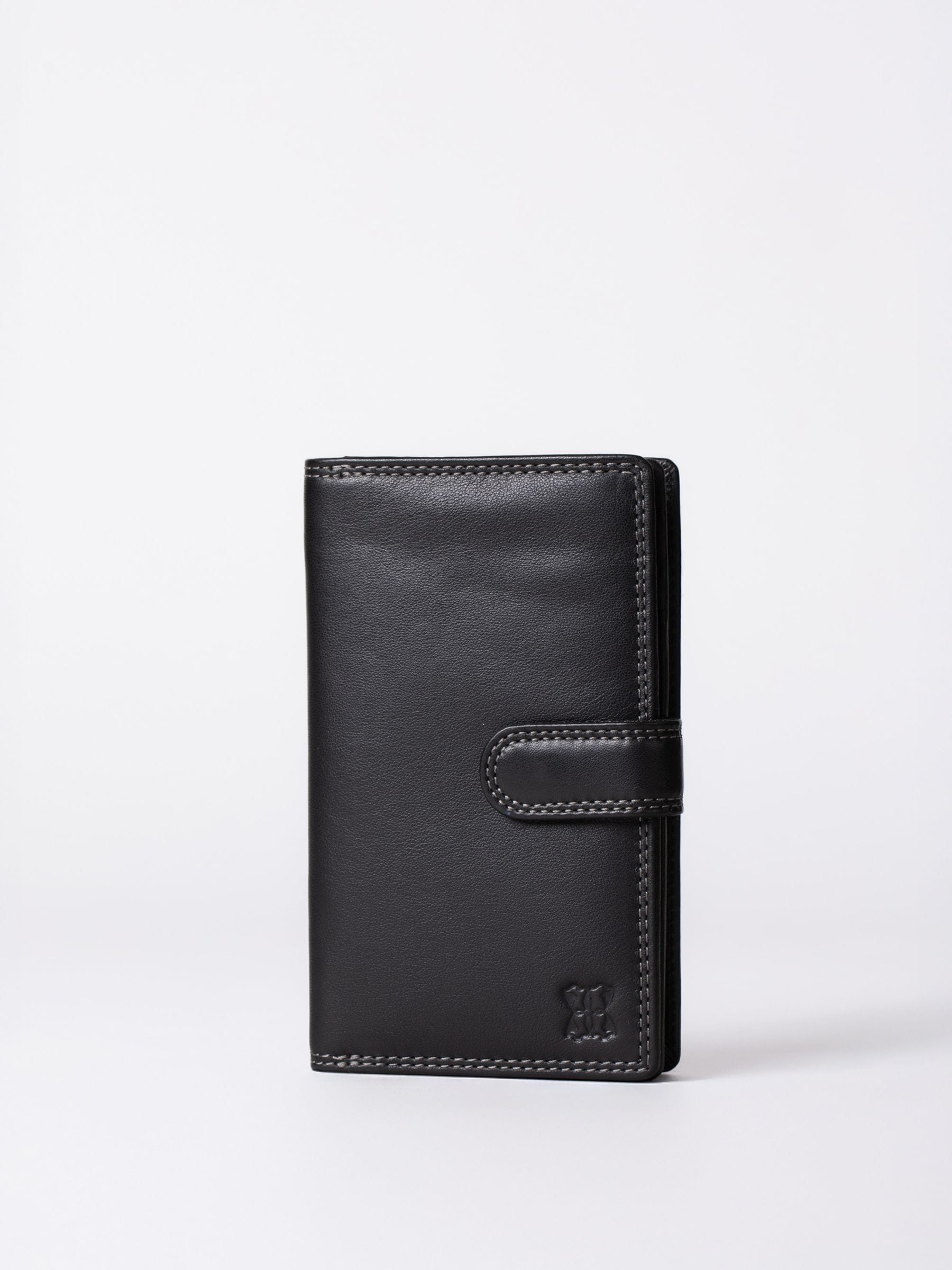Lakeland Leather schwarze mittlere Portemonnaie, UK-Version
