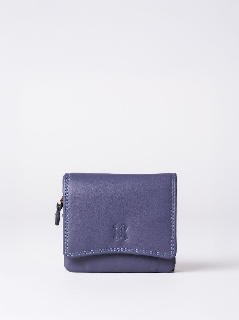 Lakeland Leather Cranberry Small Leather Flapover Purse