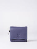 Lakeland Leather Cranberry Small Leather Flapover Purse