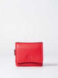 Lakeland Leather Cranberry Small Leather Flapover Purse