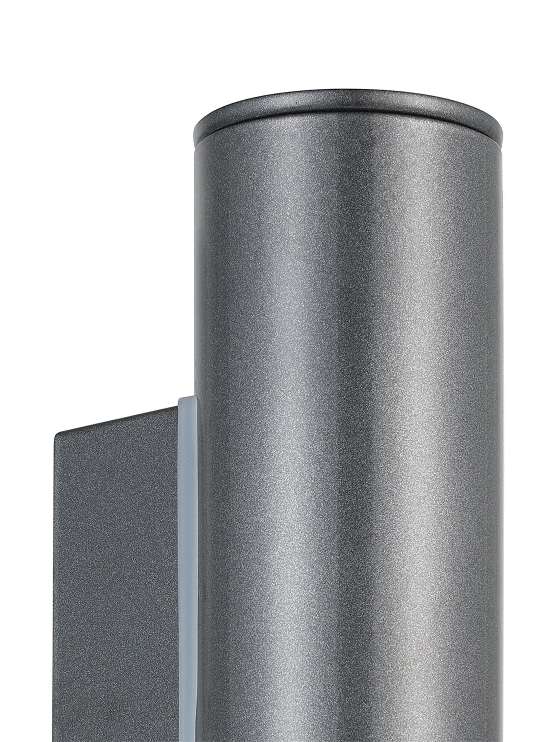 Eglo Riga grey steel outdoor wall light, imported from the UK