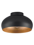 Eglo Mogano 2 ceiling light with black and gold finish - British product