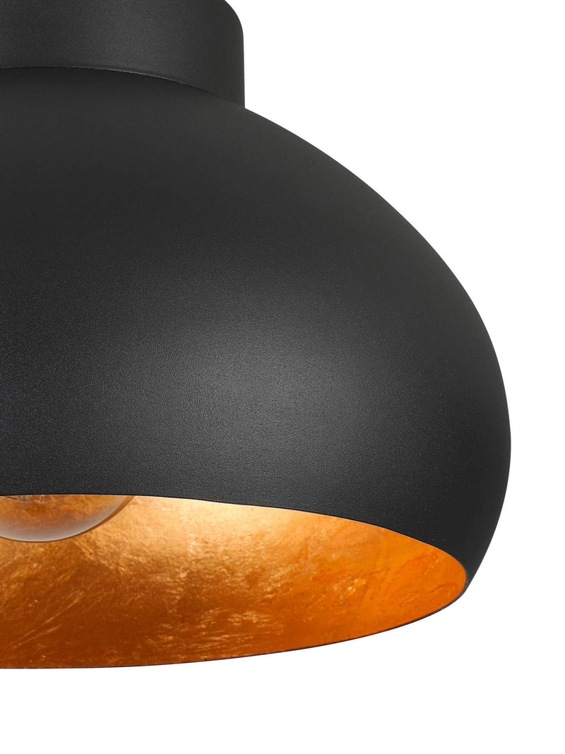 Eglo Mogano 2 ceiling light with black and gold finish - British product