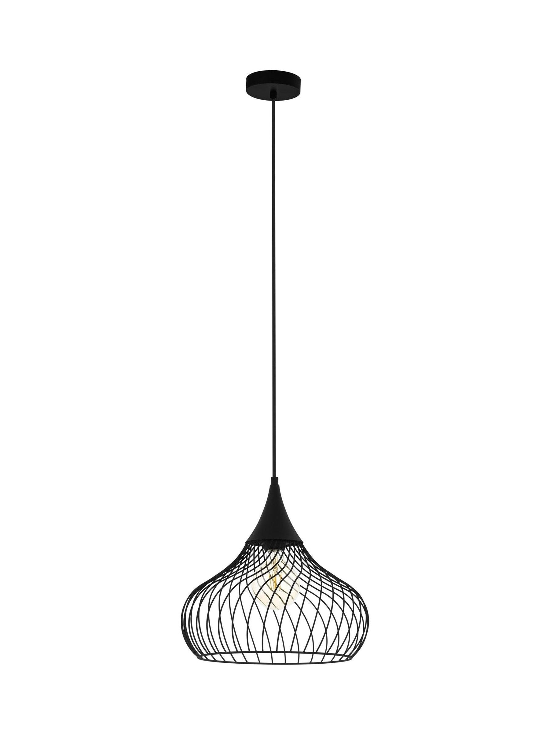 Eglo black teardrop pendant light (British brand)