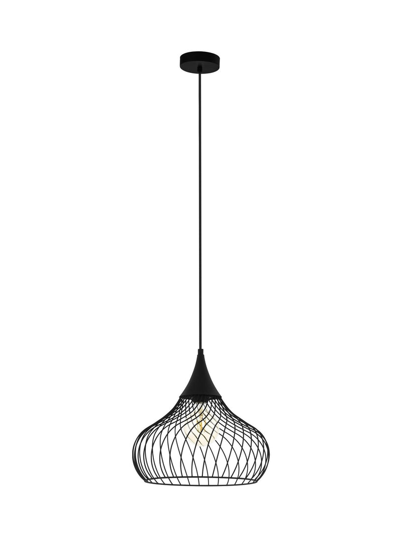 Eglo black teardrop pendant light (British brand)