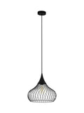 Eglo black teardrop pendant light (British brand)