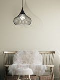 Eglo black teardrop pendant light (British brand)