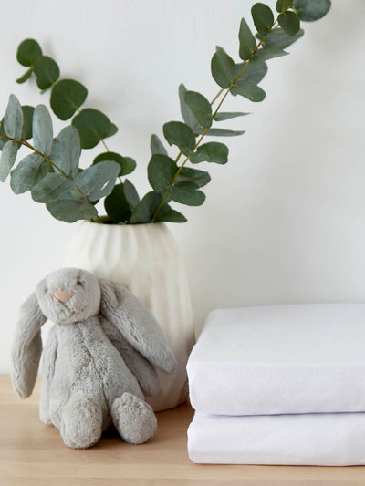 Clair De Lune White Pram 100% Cotton Fitted Sheet