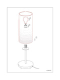 Eglo Troy 3 satin nickel table lamp, imported from the UK
