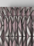 Next Blush Pink geometric velvet curtains, imported from the UK