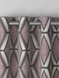 Next Blush Pink geometric velvet curtains, imported from the UK