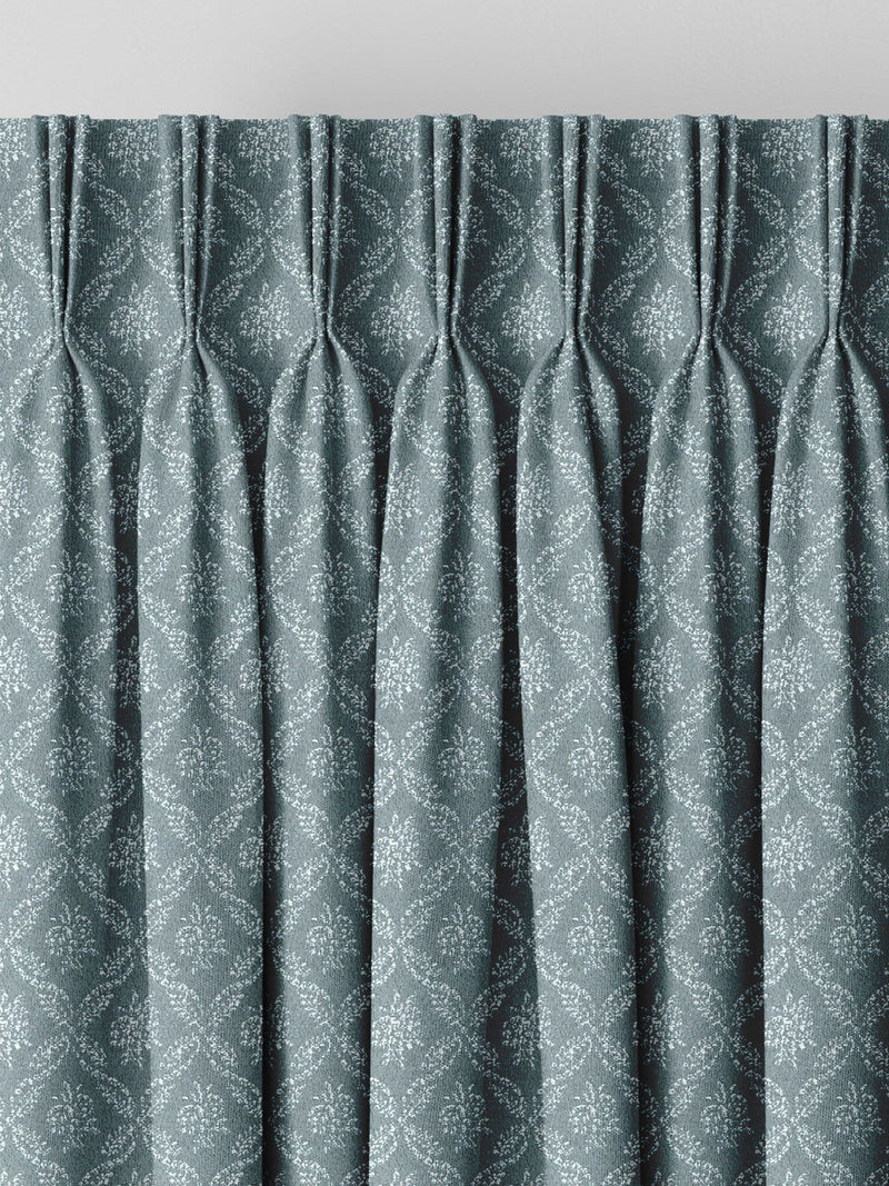 Laura Ashley Spruce Abingdon made to measure curtains, green polyester (British brand)