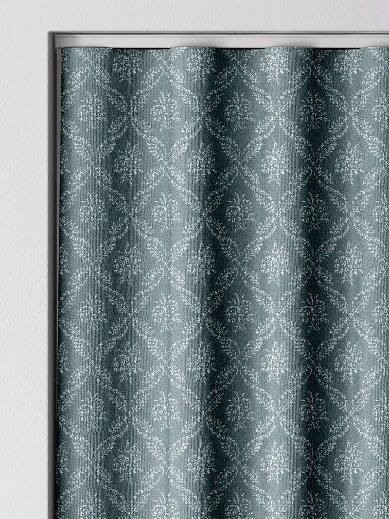 Laura Ashley Spruce Abingdon made to measure curtains, green polyester (British brand)