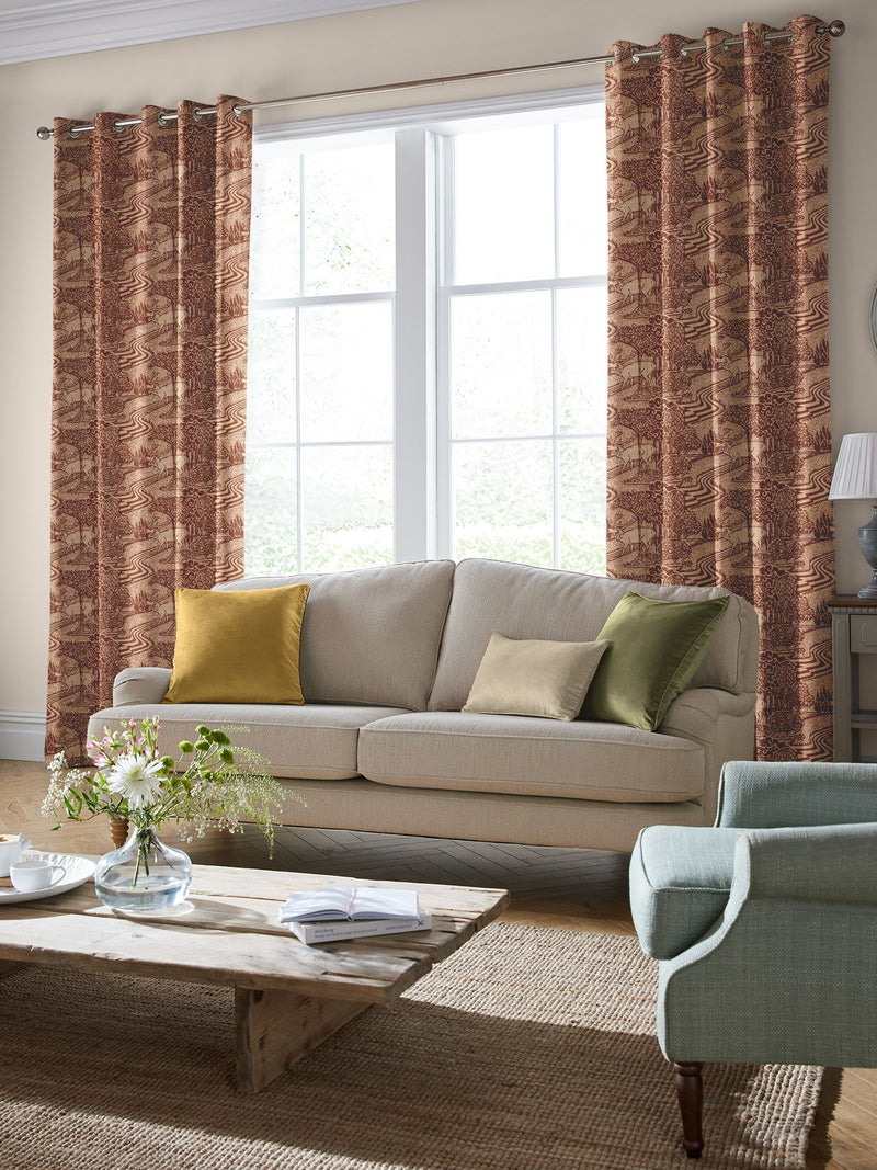 Laura Ashley Embers Trecastle made to measure curtains, imported from the UK