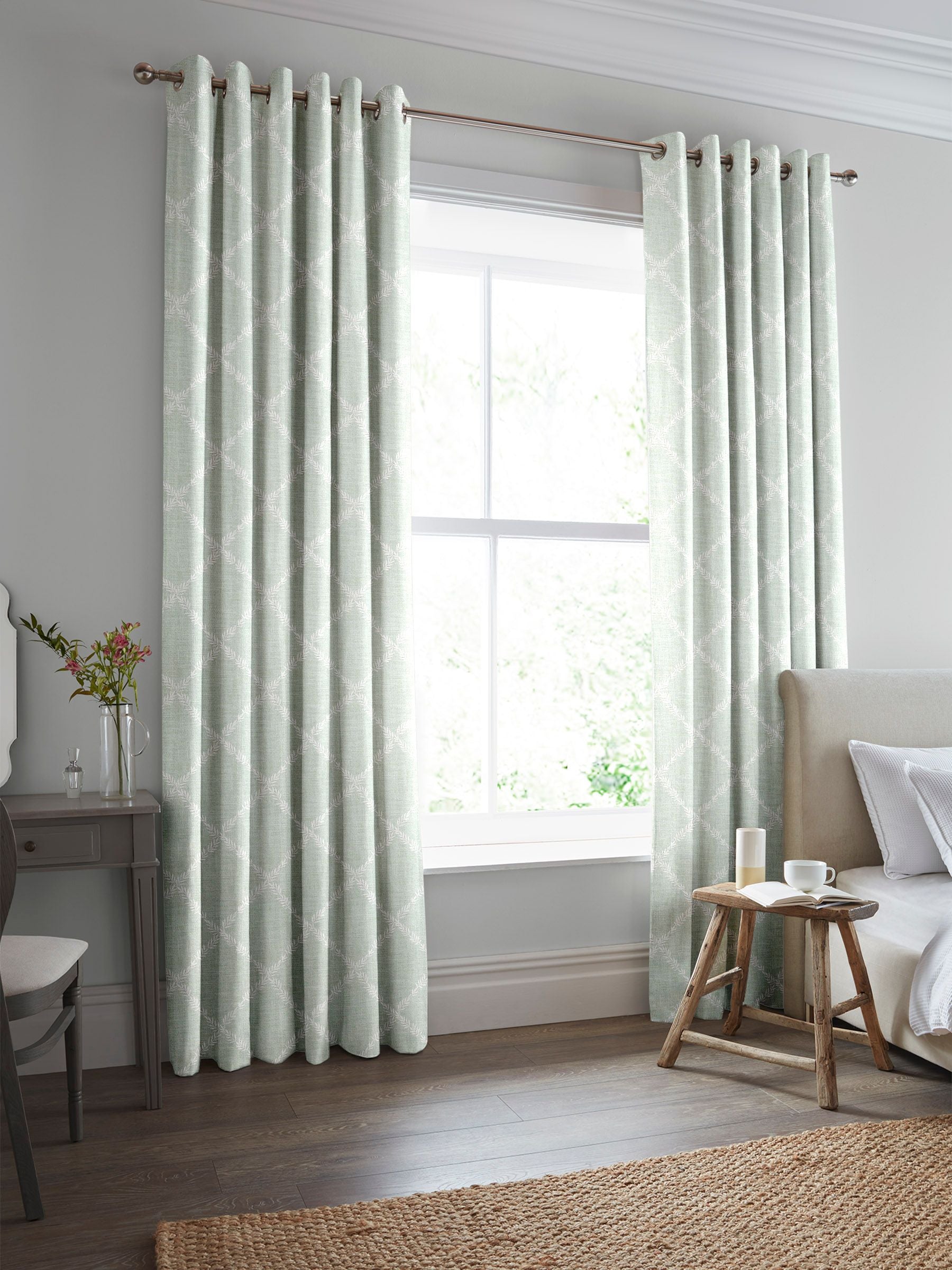 Laura Ashley Pennorth duckegg curtains made to measure (British brand)