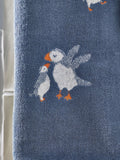 Blue Puffin 100% cotton towels blue (British brand)
