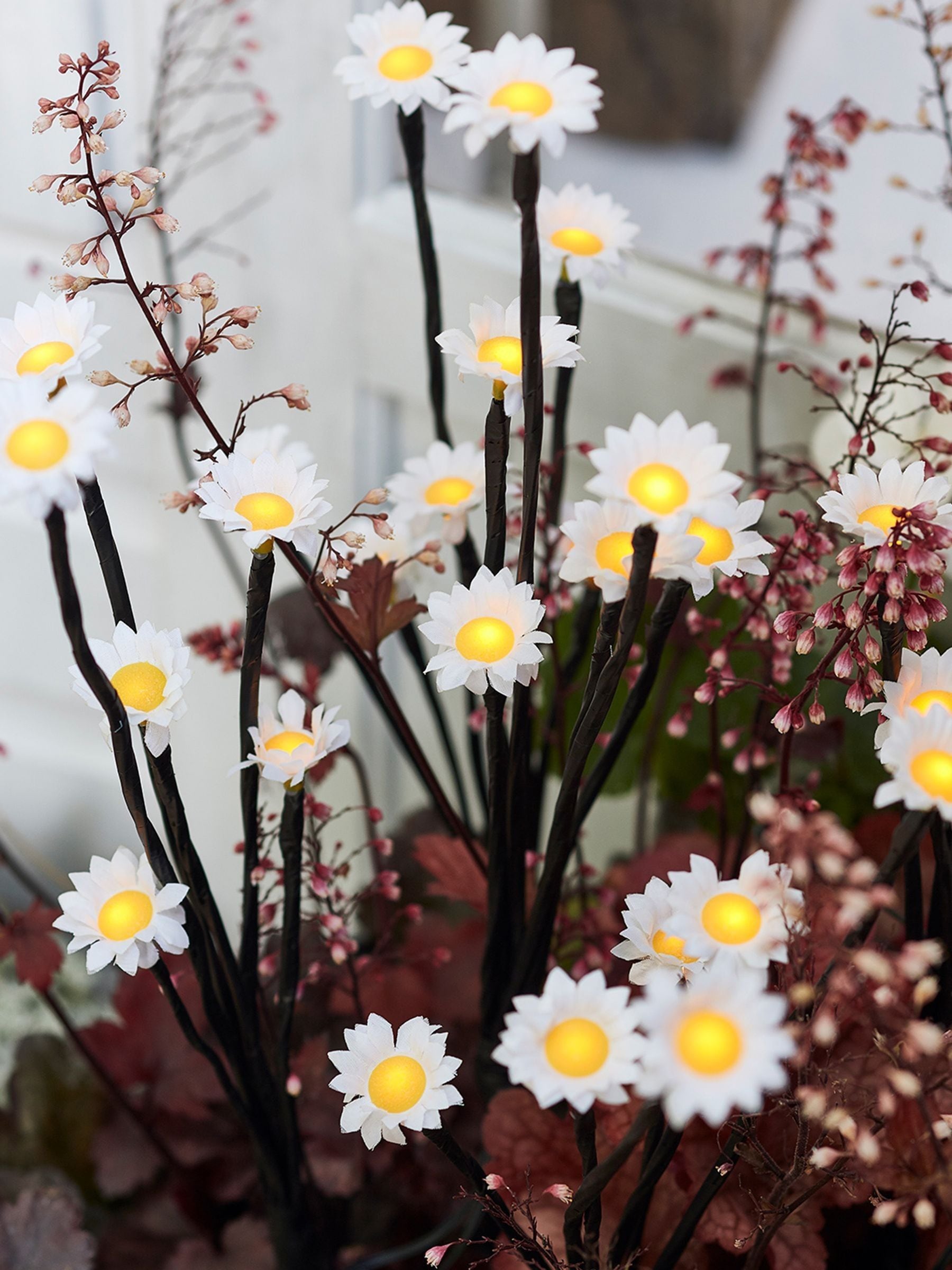 Lights4fun Gänseblümchen Solar-Gartenstecker 30 LED (Britische Marke)