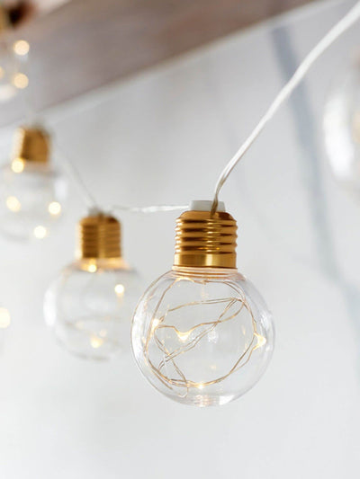 Next Lights4fun Brass Micro Fairy Light Battery Festoon Lights 2.25m- Buy online at McGrocer