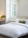 Jasper Conran London duvet cover set in white dobby weave cotton, UK version