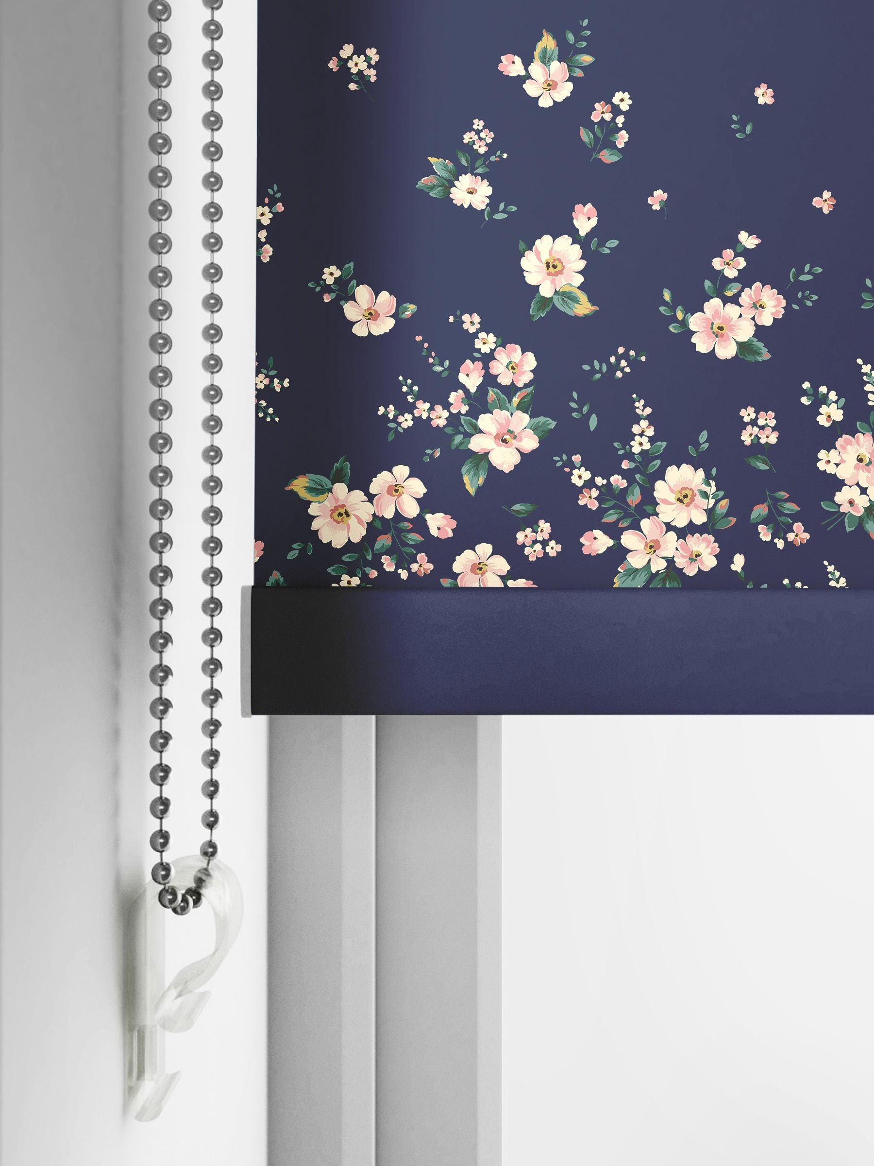 Cath Kidston Blue Spitalfields Border roller blinds, imported from the UK