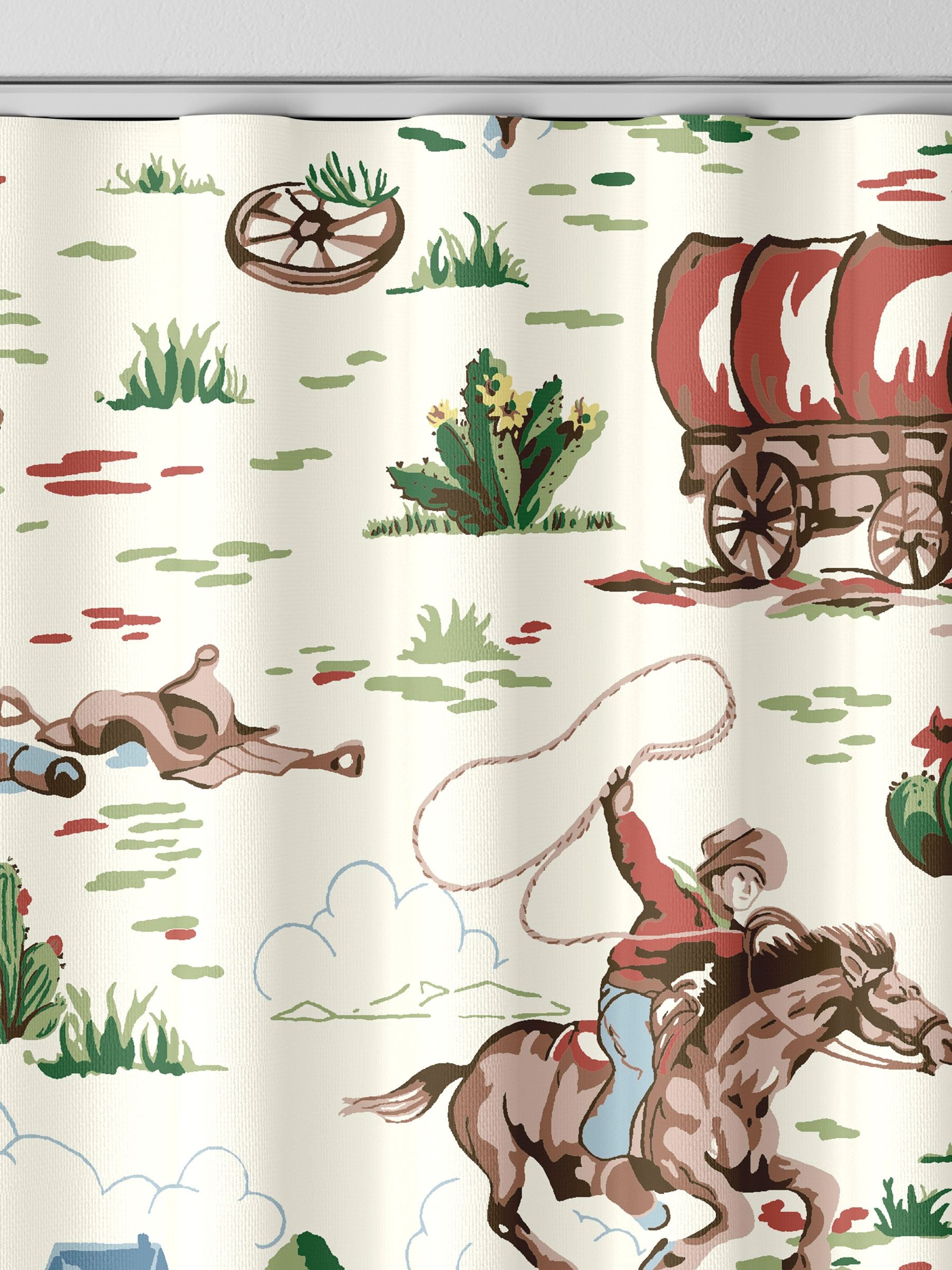 Cath Kidston cowboy made to measure cotton curtains, UK version