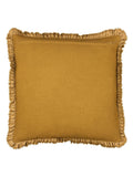 Yard Saffron Yellow Bertie Washed Cotton Velvet Cushion