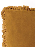 Yard Saffron Yellow Bertie Washed Cotton Velvet Cushion