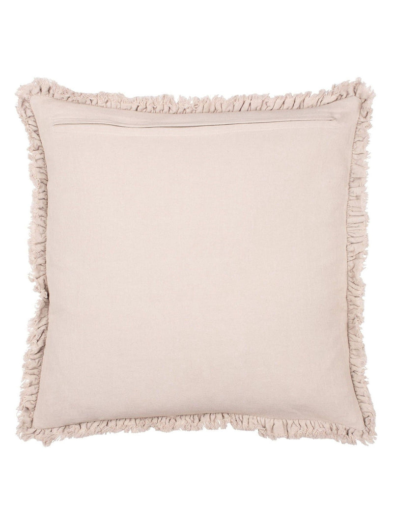 Yard Natural Beige Bertie Washed Cotton Velvet Cushion