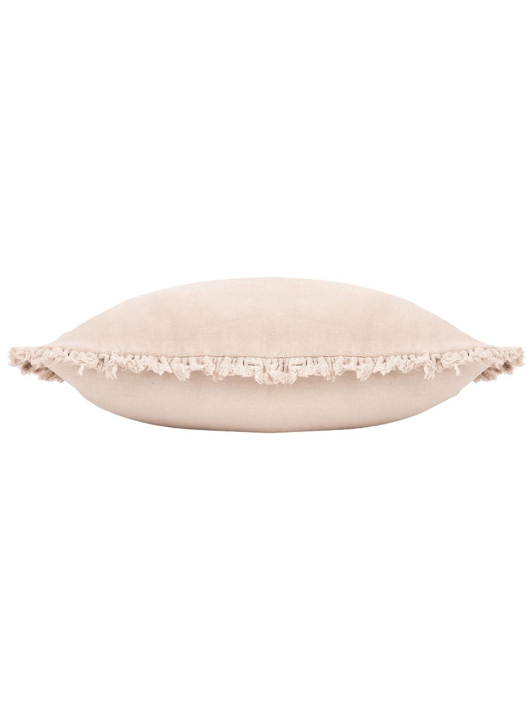 Yard Natural Beige Bertie Washed Cotton Velvet Cushion