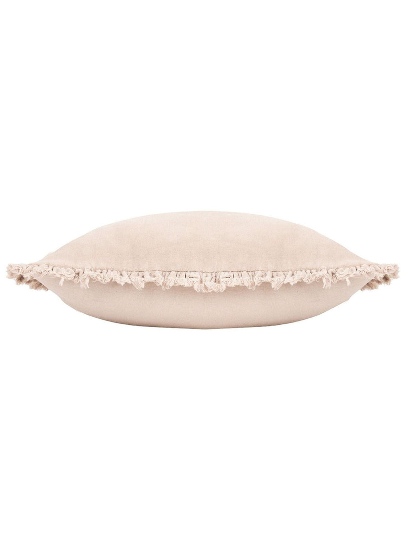 Yard Natural Beige Bertie Washed Cotton Velvet Cushion