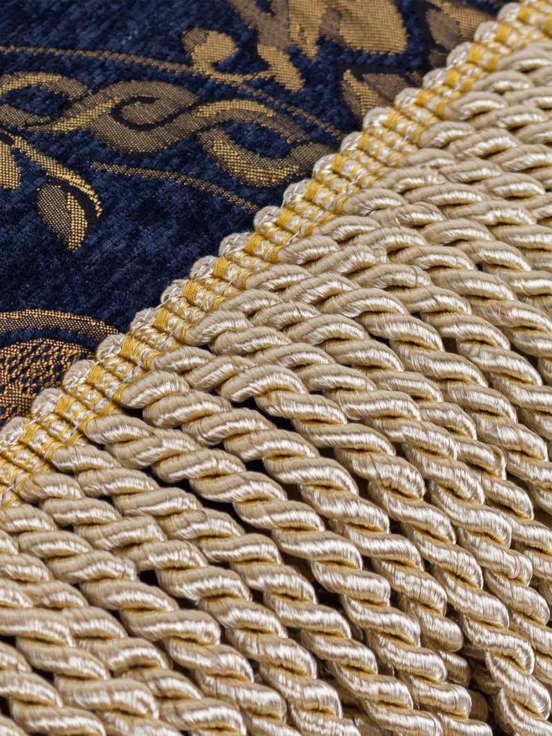 Riva Paoletti blauer Shiraz floraler Jacquard-Überwurf (britische Marke)